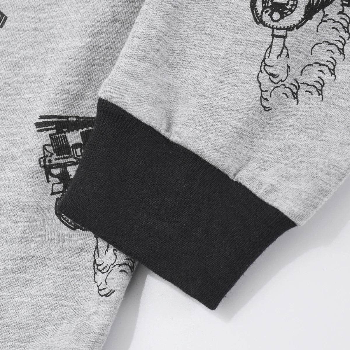 Soft Cotton Polyester Pajama Set Train Cartoon Print Long Sleeve And Long Pants For Boys Aged 2 To 9 - ToylandEU