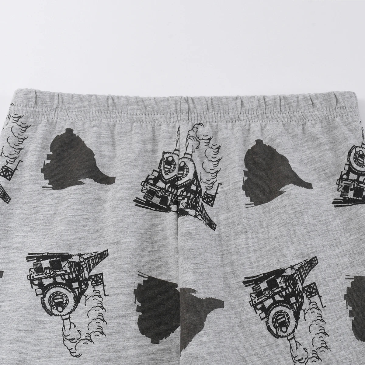 Soft Cotton Polyester Pajama Set Train Cartoon Print Long Sleeve And Long Pants For Boys Aged 2 To 9 - ToylandEU