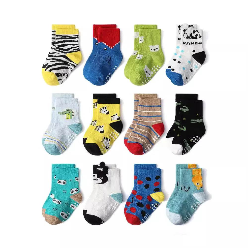 Soft Cotton Socks Non Slip Cartoon Patterned For Baby Boys - ToylandEU