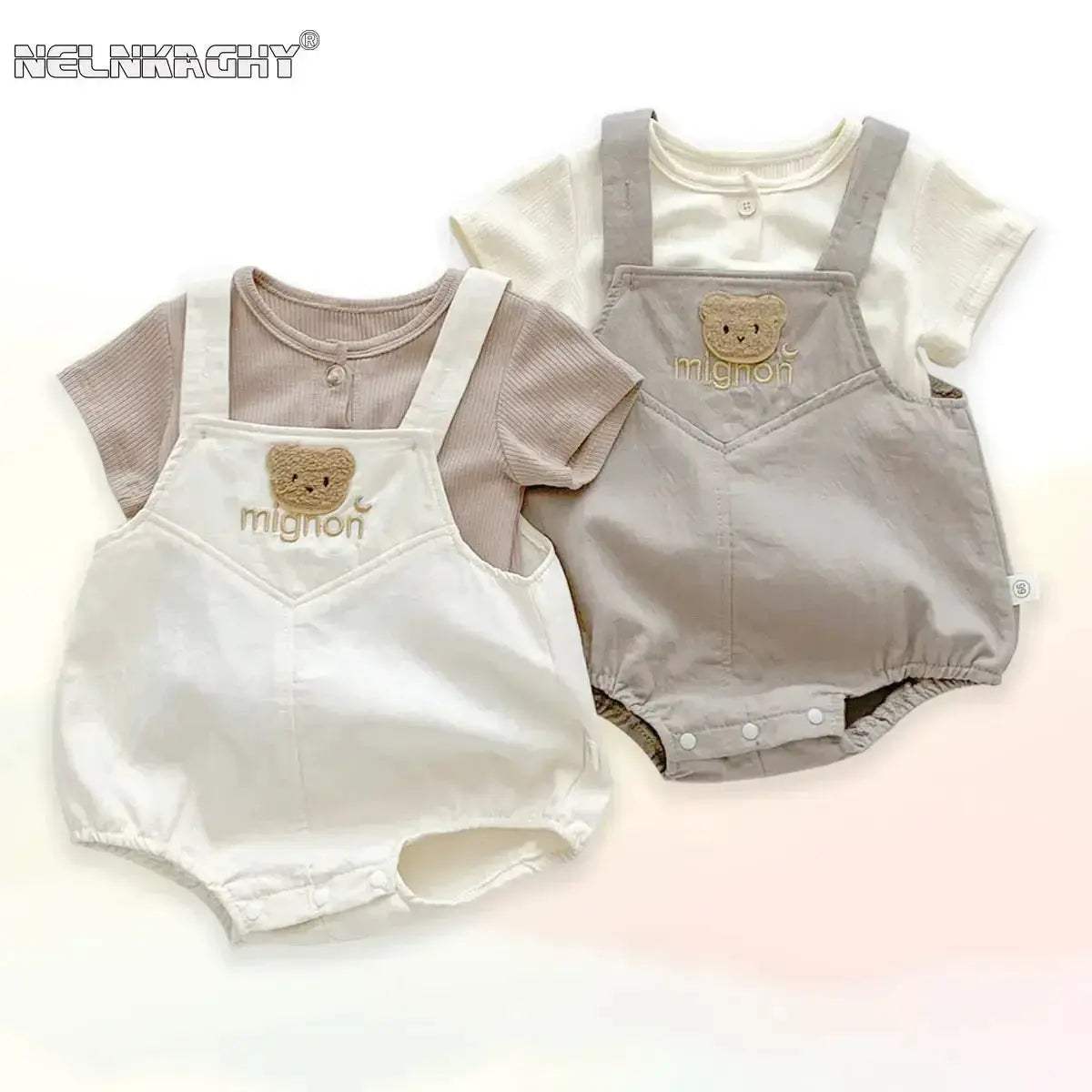 Soft Cotton Summer Newborn Unisex Bodysuits And Tops Set - ToylandEU