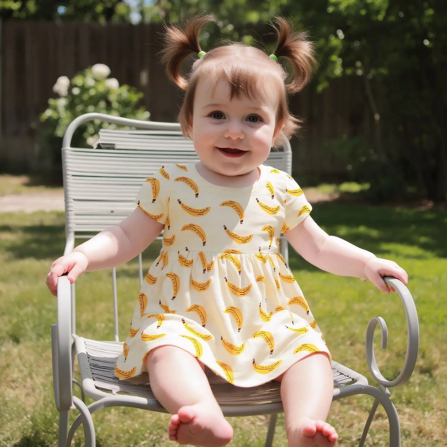 Soft Dress Cotton Korean Style Princess Knee Length Summer Baby Girls - ToylandEU