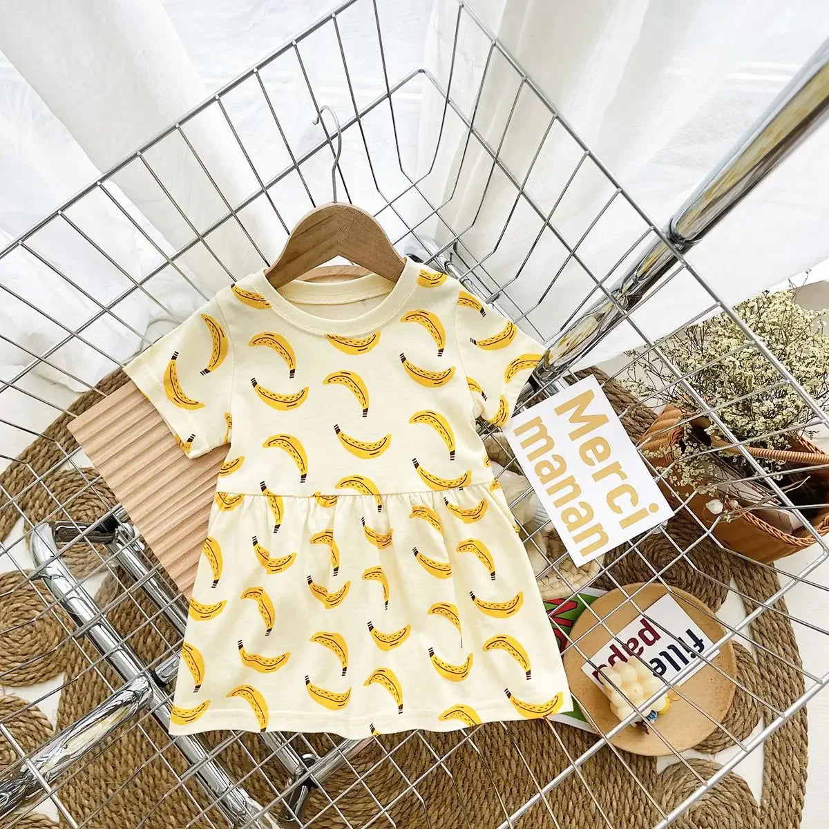 Soft Dress Cotton Korean Style Princess Knee Length Summer Baby Girls - ToylandEU