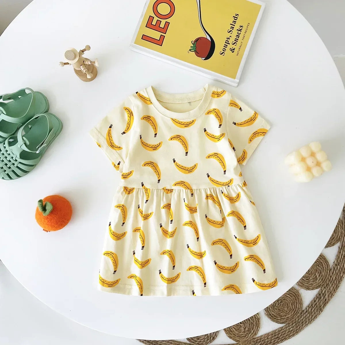 Soft Dress Cotton Korean Style Princess Knee Length Summer Baby Girls - ToylandEU