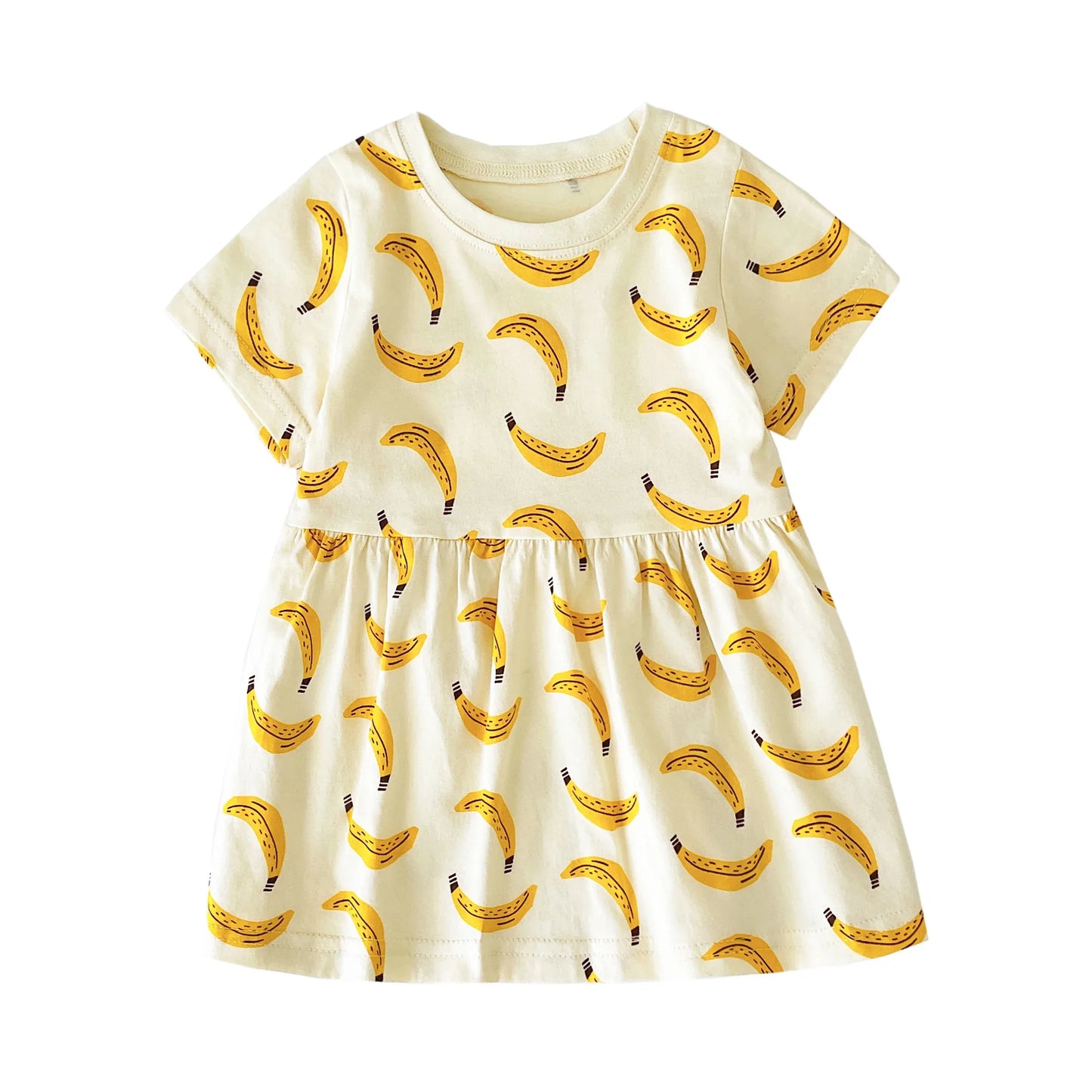 Soft Dress Cotton Korean Style Princess Knee Length Summer Baby Girls - ToylandEU