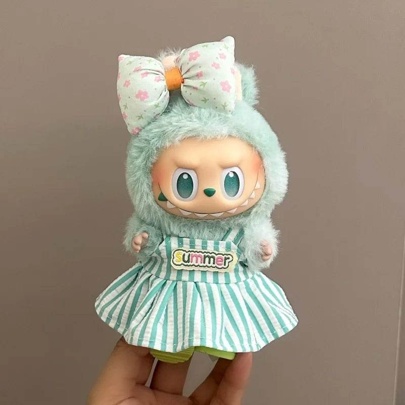 Soft Fabric Overall Set for 17cm Labubu Doll with Colorful Summer Design for Fashion Enthusiasts Labubu - ToylandEU