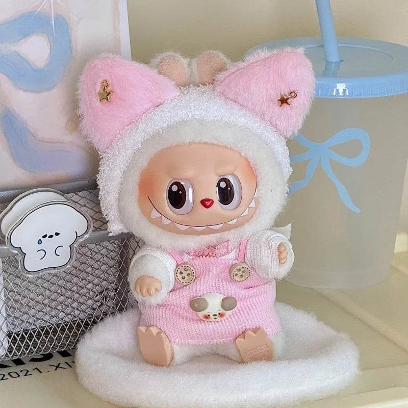 Soft Fabric Overall Set for 17cm Labubu Doll with Colorful Summer Design for Fashion Enthusiasts Labubu - ToylandEU