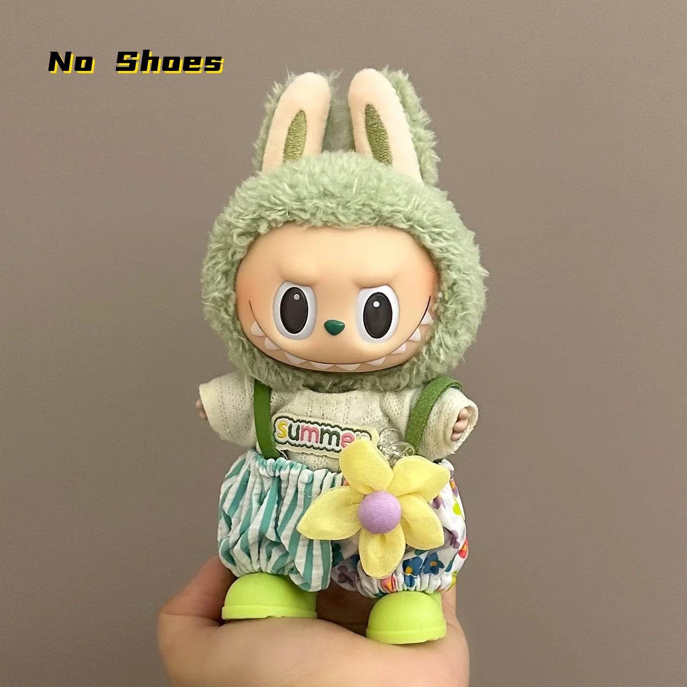 Soft Fabric Overall Set for 17cm Labubu Doll with Colorful Summer Design for Fashion Enthusiasts Labubu - ToylandEU