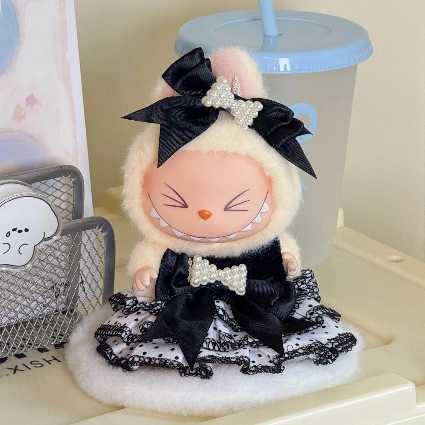 Soft Fabric Overall Set for 17cm Labubu Doll with Colorful Summer Design for Fashion Enthusiasts Labubu - ToylandEU