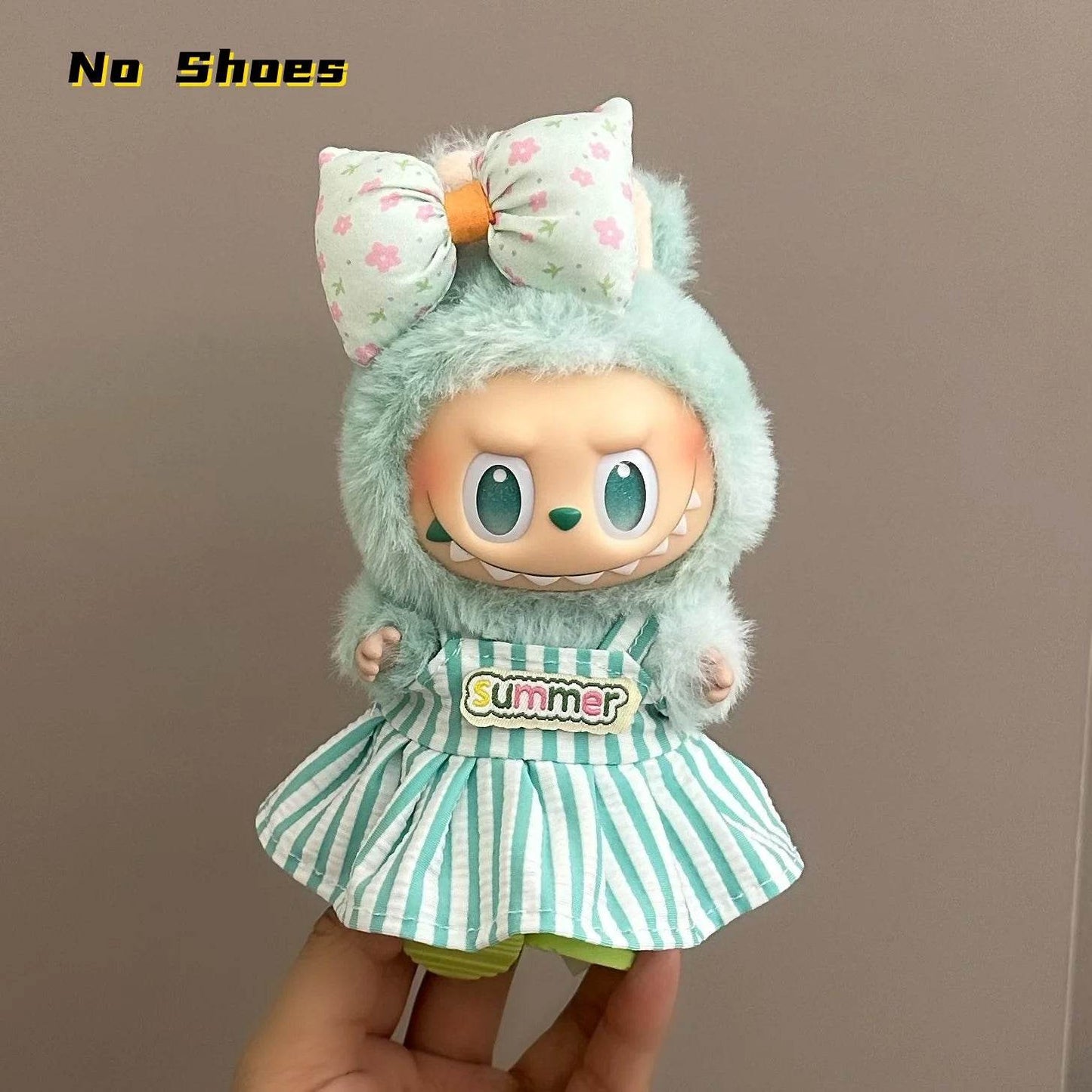 Soft Fabric Overall Set for 17cm Labubu Doll with Colorful Summer Design for Fashion Enthusiasts Labubu - ToylandEU