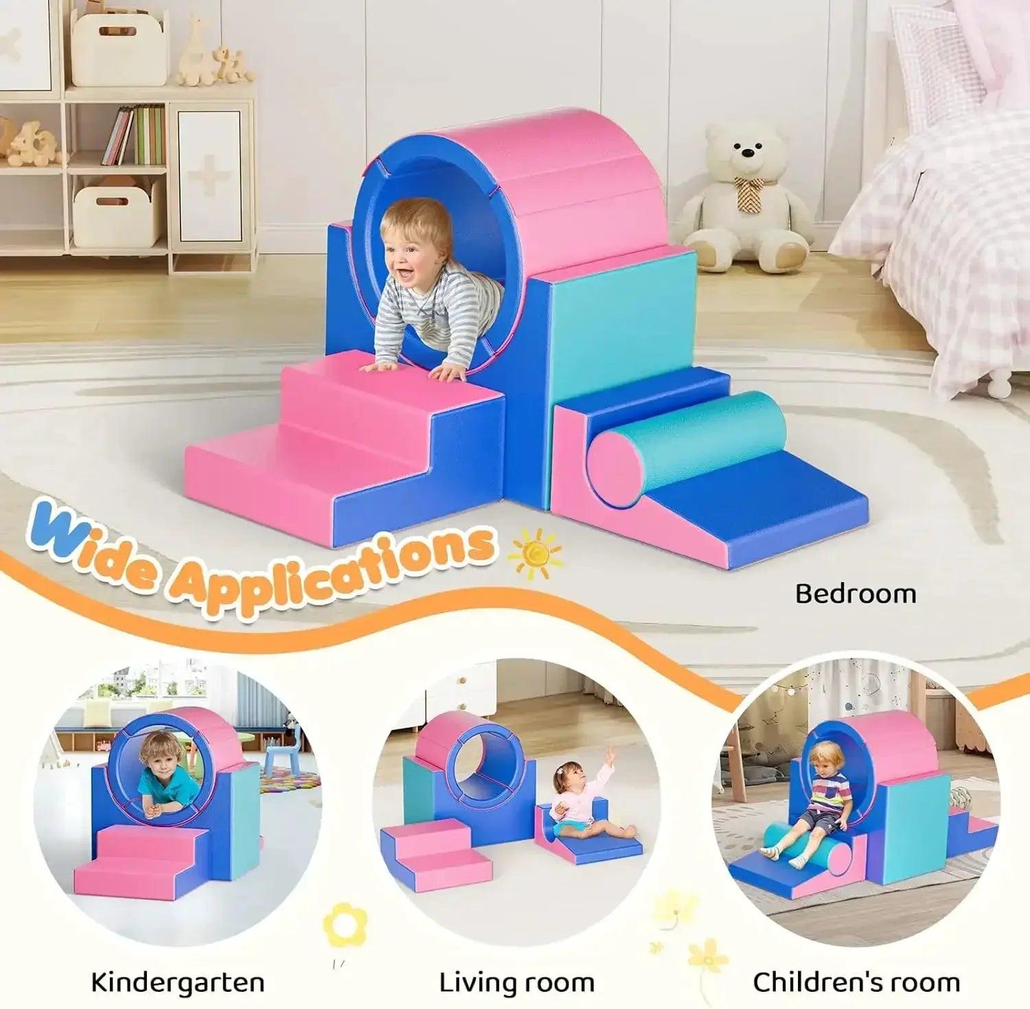  Soft Foam Climbing Blocks Toddlers Five Piece Set Safe -  ToylandEU™