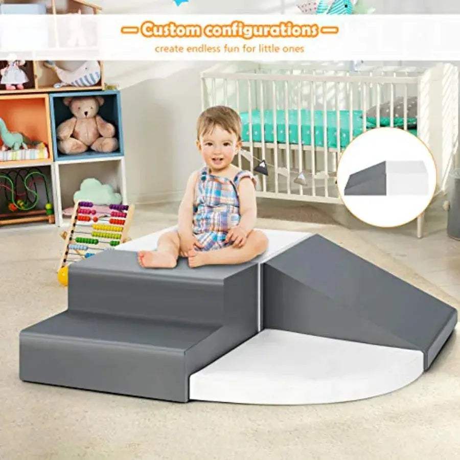  Soft Foam Toddler Climber Indoor Activity Set 4 Piece -  ToylandEU™