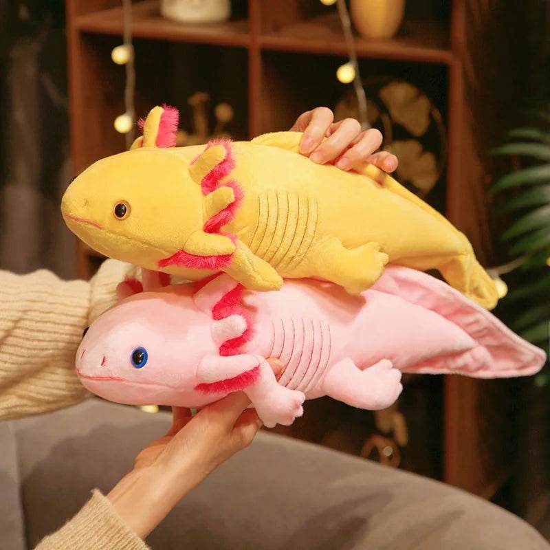 Soft Kawaii Plush Toy with Colorful Axolotl Design for Kids and Educational Play - ToylandEU