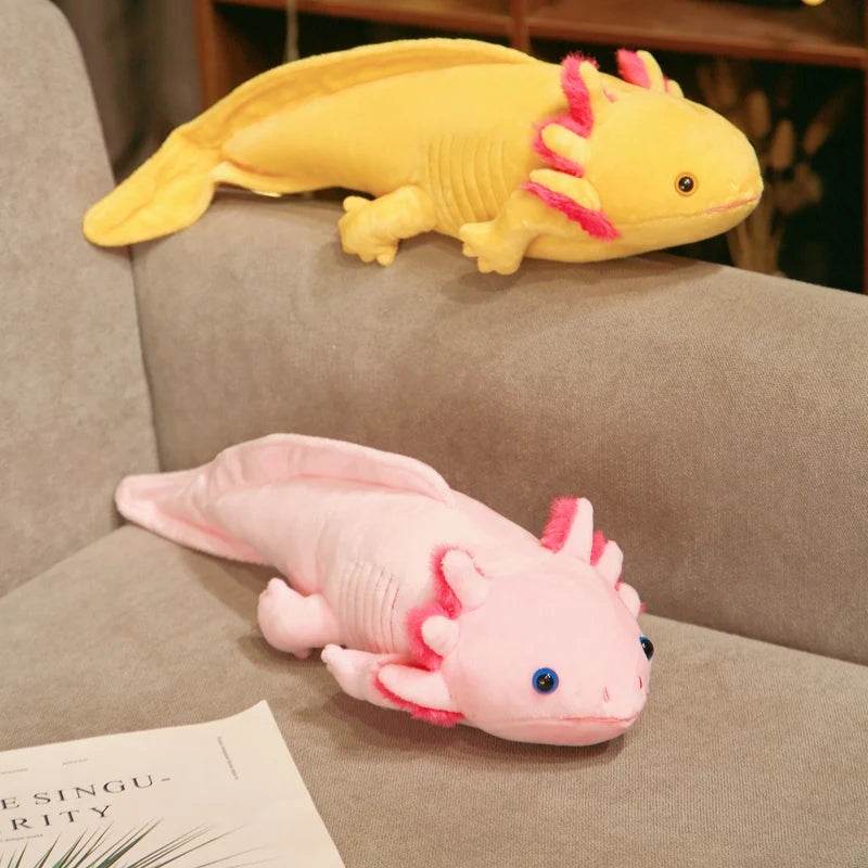 Soft Kawaii Plush Toy with Colorful Axolotl Design for Kids and Educational Play - ToylandEU