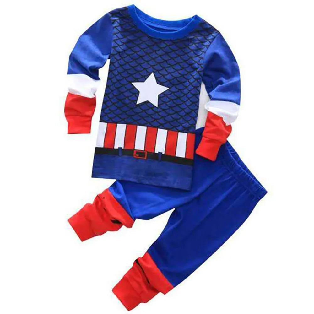 Soft Kids Pajamas Disney Cartoon Long Sleeve For Boys 4 To 7 Years Cotton Knit Winter Sleepwear - ToylandEU