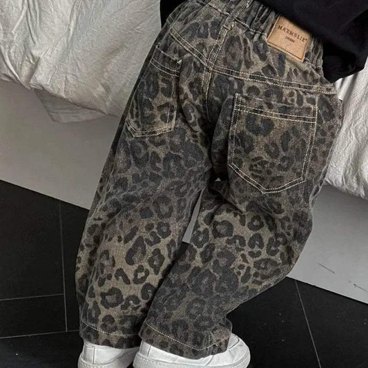  Soft Leopard Print Kids Jeans 7 to 13 Toyland EU -  ToylandEU™