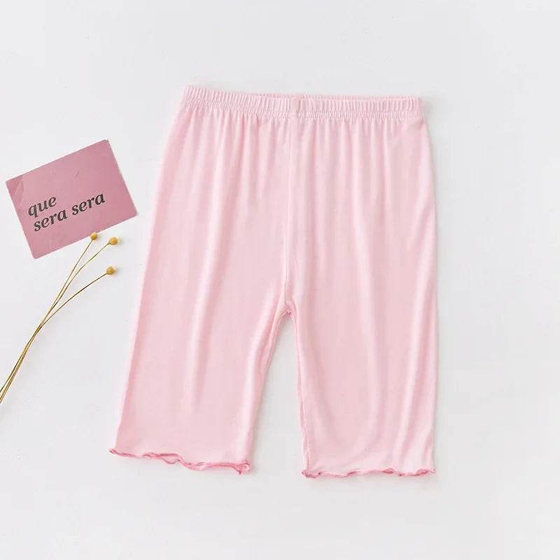 Soft Modal Cotton Knee Length Girls Leggings With Ruched Ruffle Details For Ages 3 To 10 - ToylandEU