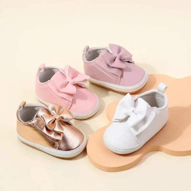 Soft PU Baby Girl Shoes Non Slip Prewalking Comfort - ToylandEU