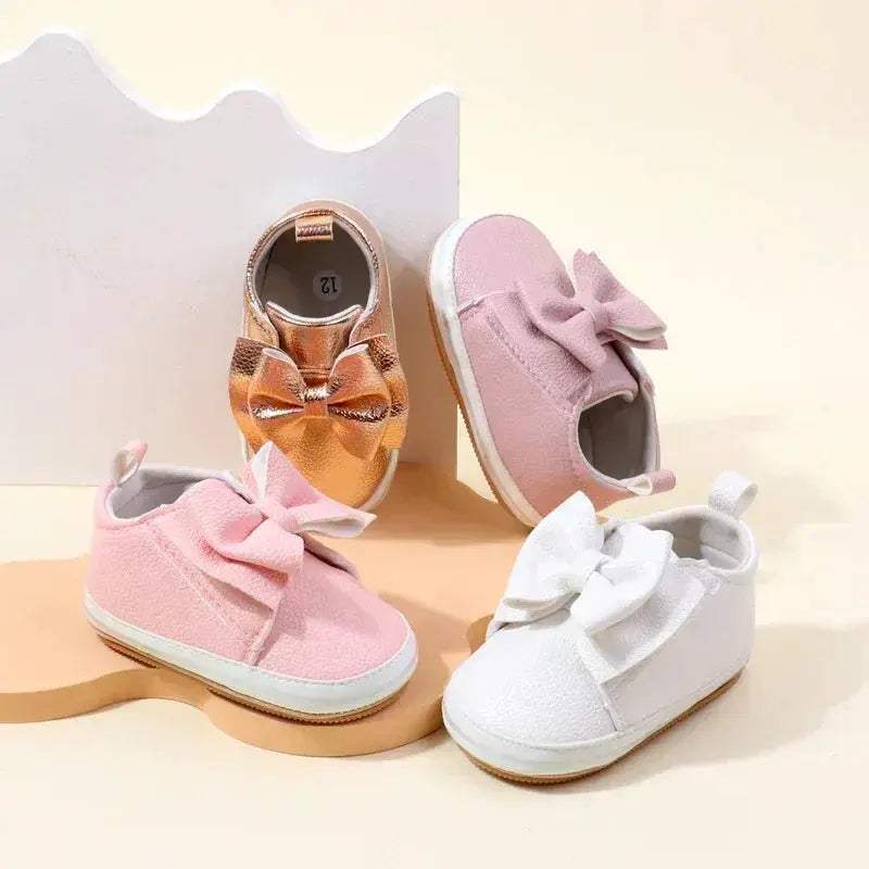 Soft PU Baby Girl Shoes Non Slip Prewalking Comfort - ToylandEU