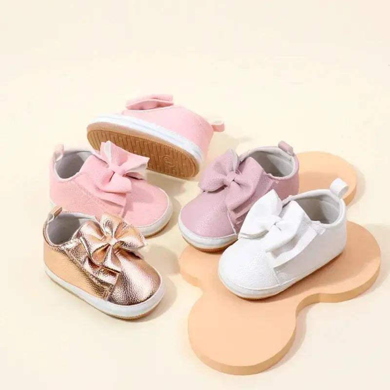 Soft PU Baby Girl Shoes Non Slip Prewalking Comfort - ToylandEU