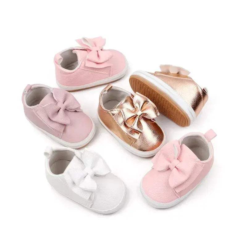 Soft PU Baby Girl Shoes Non Slip Prewalking Comfort - ToylandEU