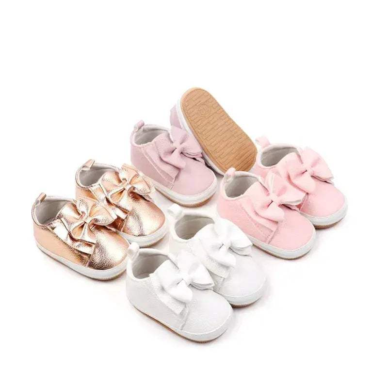 Soft PU Baby Girl Shoes Non Slip Prewalking Comfort - ToylandEU
