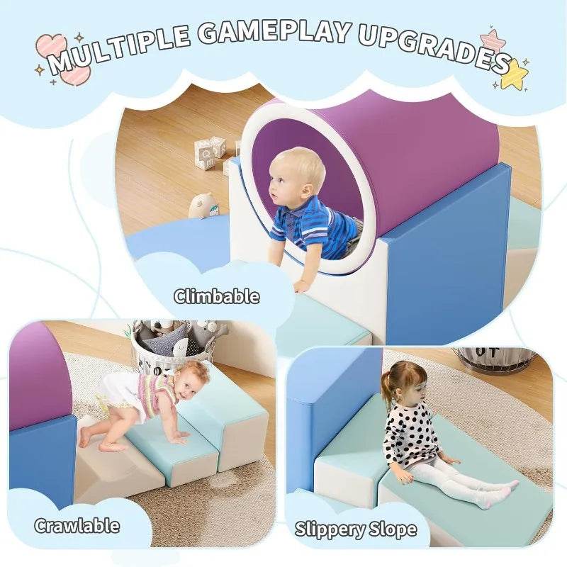 Soft Play Climbing for Toddlers, 10pcs Foam Blocks Set - ToylandEU