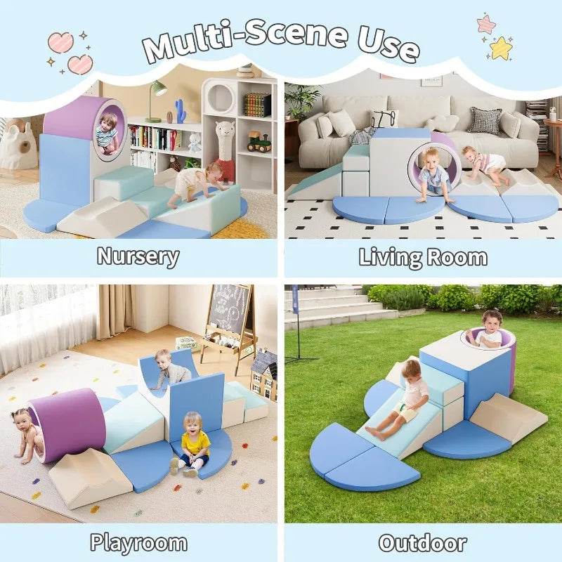 Soft Play Climbing for Toddlers, 10pcs Foam Blocks Set - ToylandEU