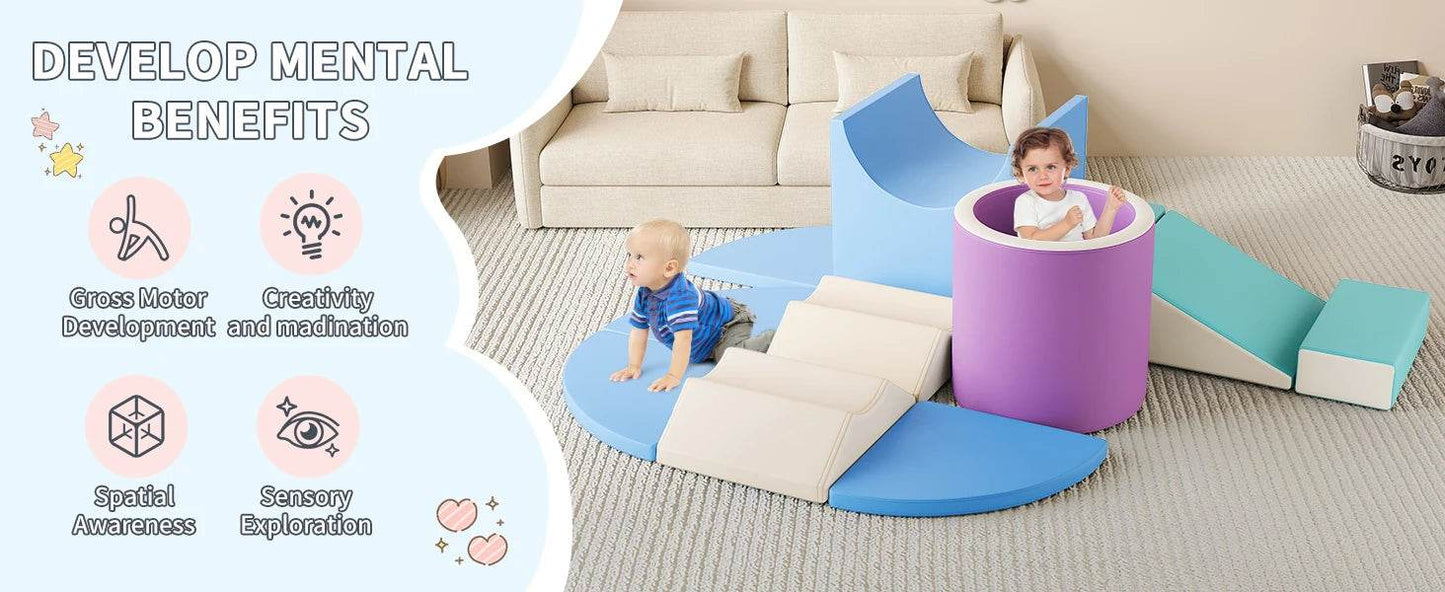 Soft Play Climbing for Toddlers, 10pcs Foam Blocks Set - ToylandEU
