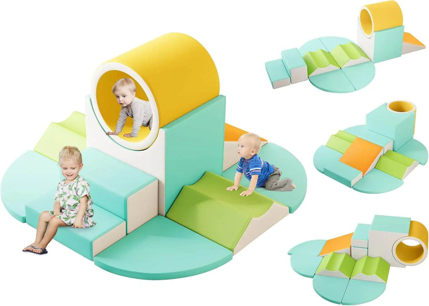 Soft Play Climbing for Toddlers, 10pcs Foam Blocks Set - ToylandEU