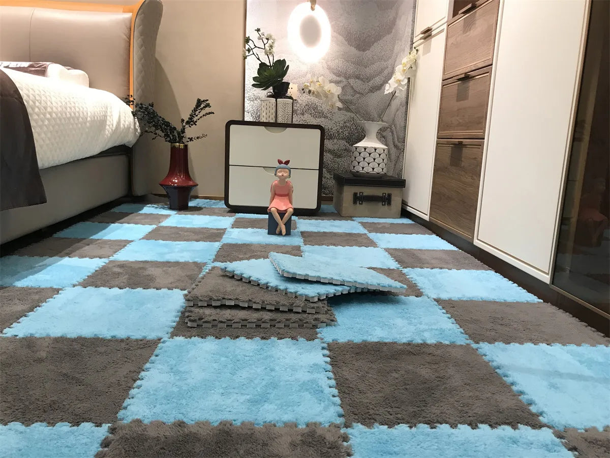 Soft Plush Childrens Play Mat Eva Foam Puzzle Tiles For Baby And Kids Room 30x30x1 Cm - ToylandEU