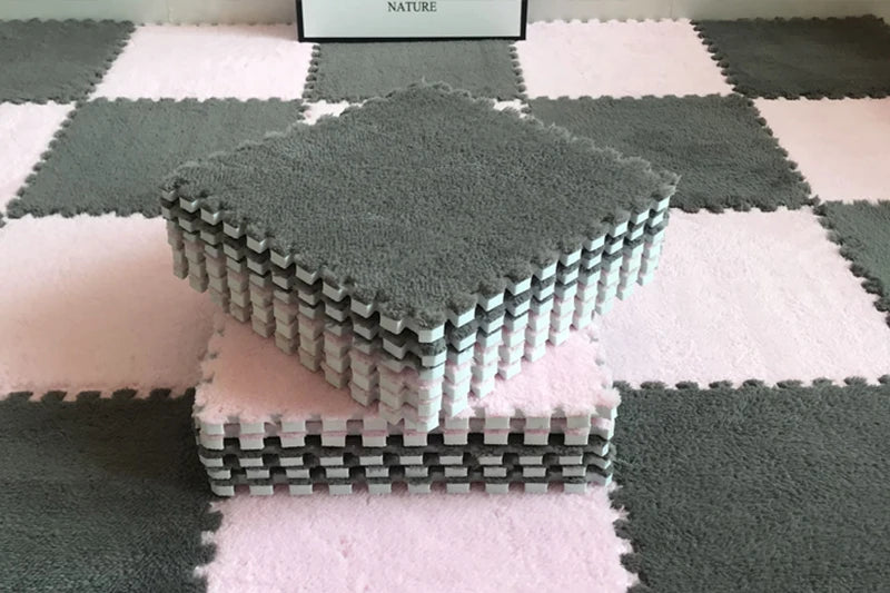 Soft Plush Childrens Play Mat Eva Foam Puzzle Tiles For Baby And Kids Room 30x30x1 Cm - ToylandEU