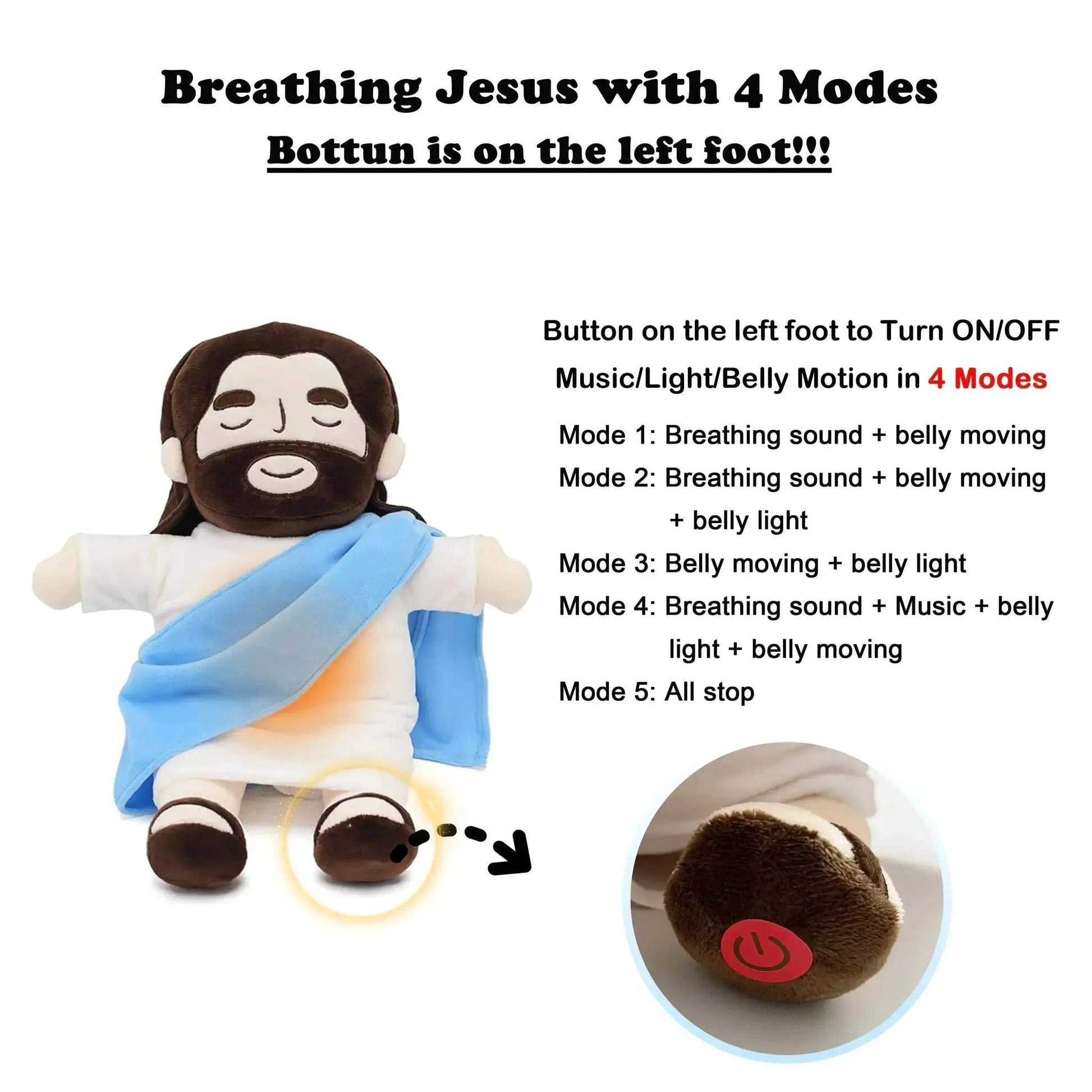  Cheerful Jesus Plush Breathing Toy 40cm Toyland EU -  ToylandEU™