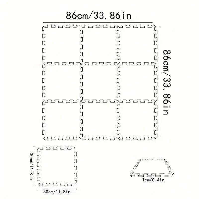  Soft Puzzle Play Mat InterlockingFoam NonSlip Toyland EU -  ToylandEU™