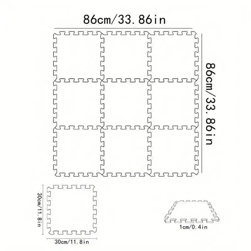  Soft Puzzle Play Mat InterlockingFoam NonSlip Toyland EU -  ToylandEU™