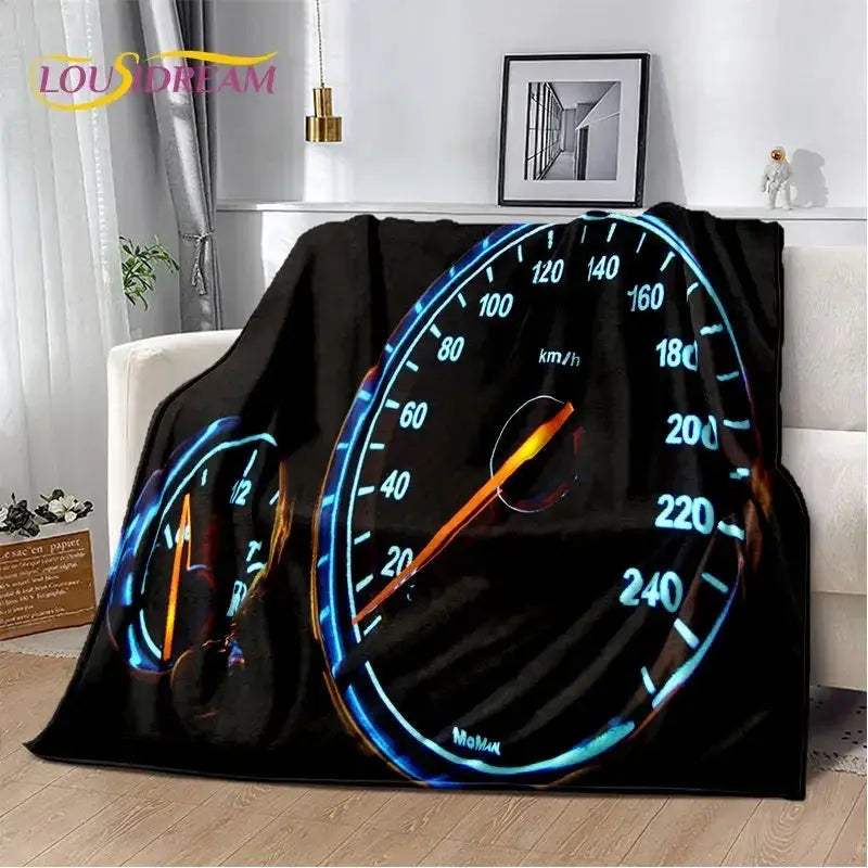 Soft Racing Car Plush Blanket Throw For Living Room - ToylandEU