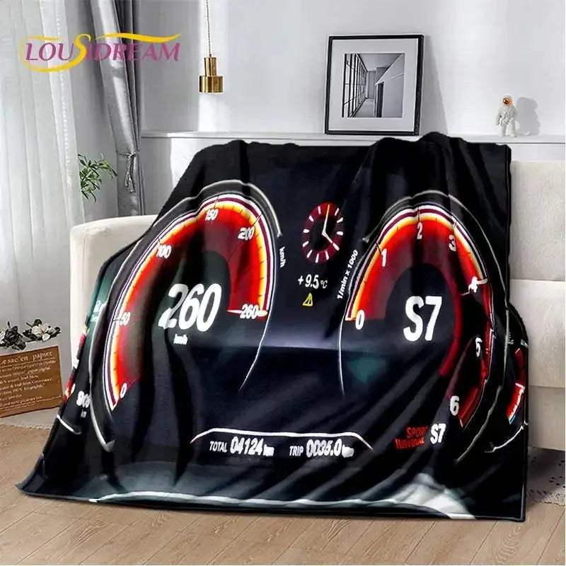 Soft Racing Car Plush Blanket Throw For Living Room - ToylandEU