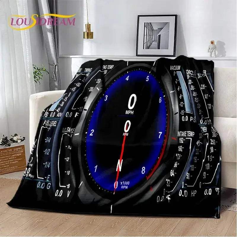 Soft Racing Car Plush Blanket Throw For Living Room - ToylandEU