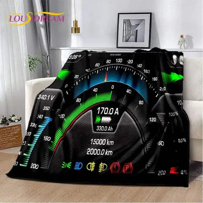 Soft Racing Car Plush Blanket Throw For Living Room - ToylandEU