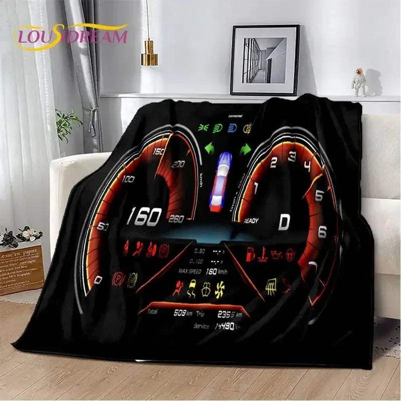 Soft Racing Car Plush Blanket Throw For Living Room - ToylandEU