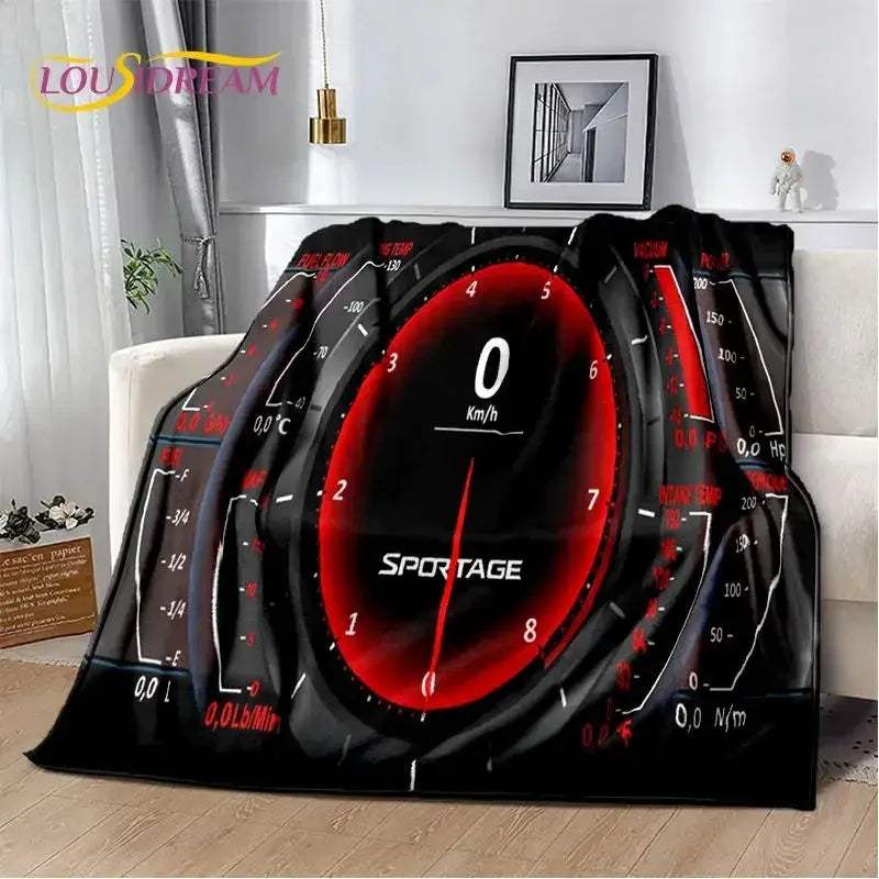 Soft Racing Car Plush Blanket Throw For Living Room - ToylandEU