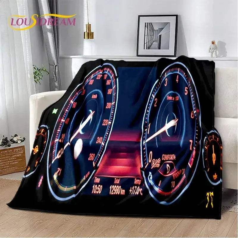 Soft Racing Car Plush Blanket Throw For Living Room - ToylandEU