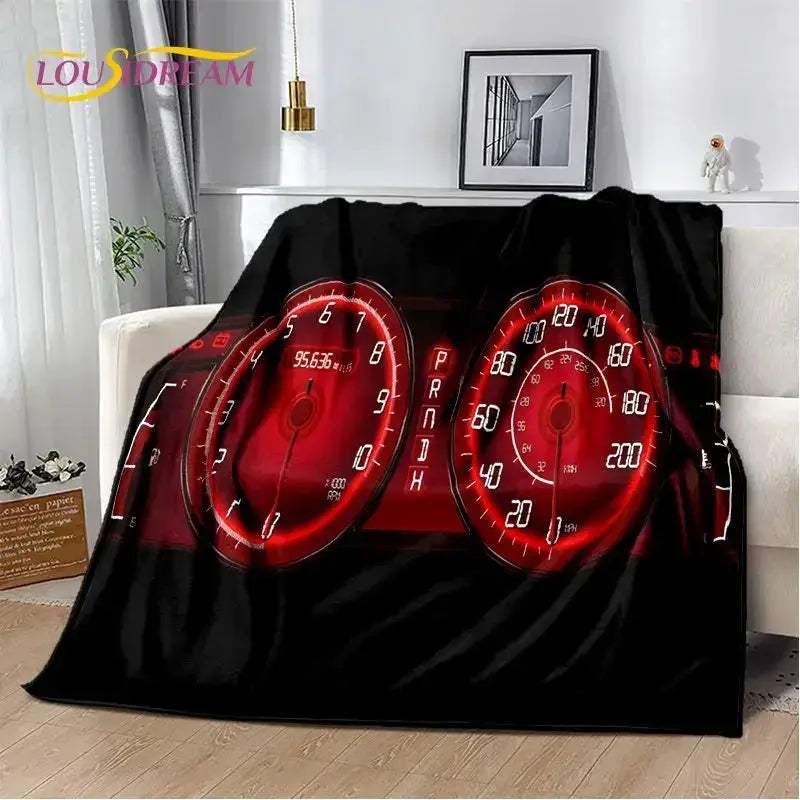 Soft Racing Car Plush Blanket Throw For Living Room - ToylandEU
