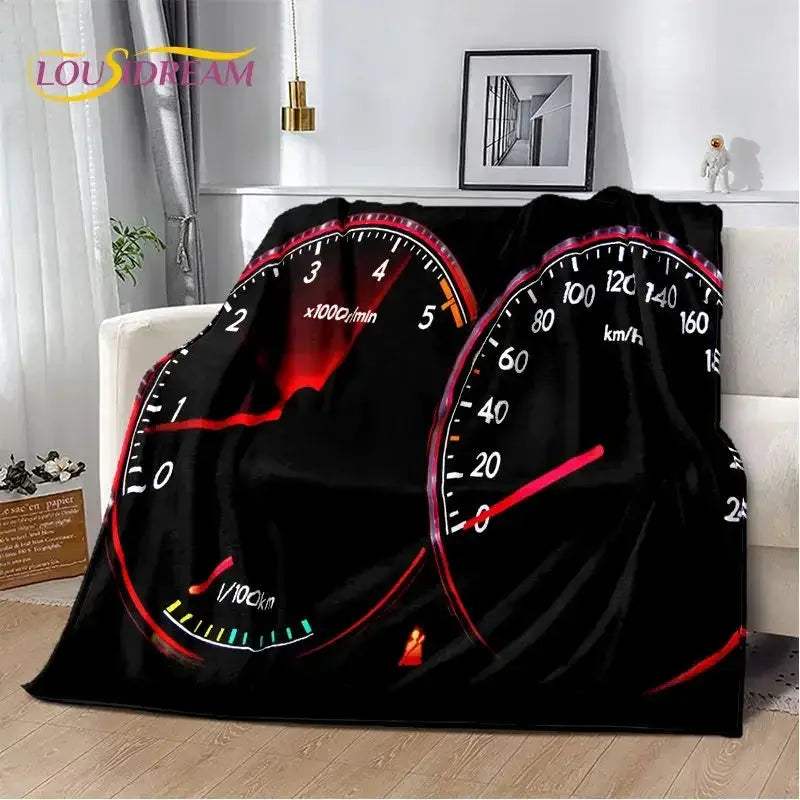 Soft Racing Car Plush Blanket Throw For Living Room - ToylandEU