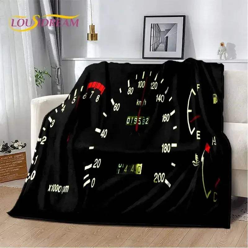 Soft Racing Car Plush Blanket Throw For Living Room - ToylandEU