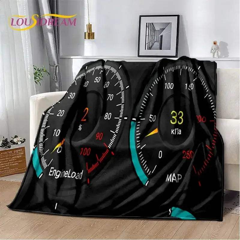 Soft Racing Car Plush Blanket Throw For Living Room - ToylandEU