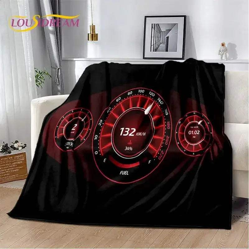 Soft Racing Car Plush Blanket Throw For Living Room - ToylandEU