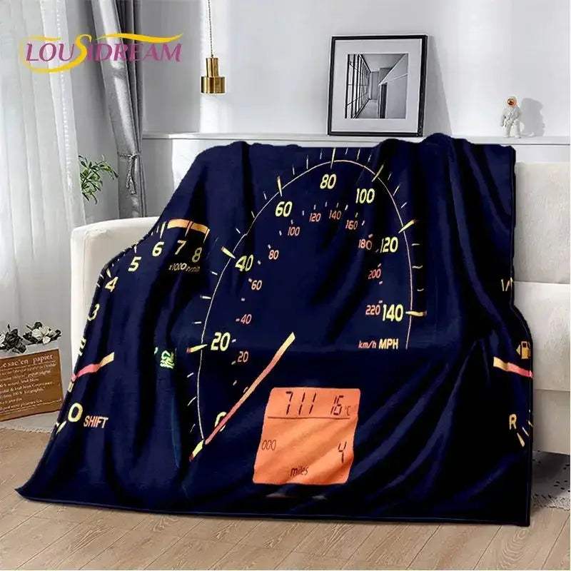 Soft Racing Car Plush Blanket Throw For Living Room - ToylandEU