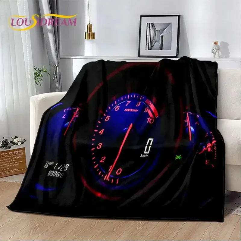 Soft Racing Car Plush Blanket Throw For Living Room - ToylandEU