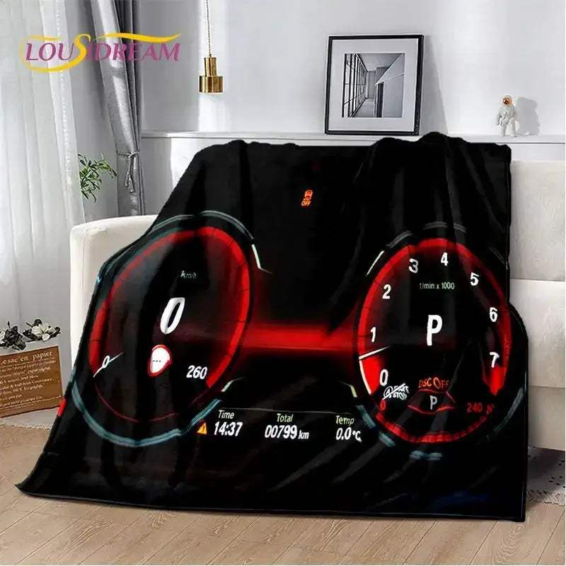 Soft Racing Car Plush Blanket Throw For Living Room - ToylandEU