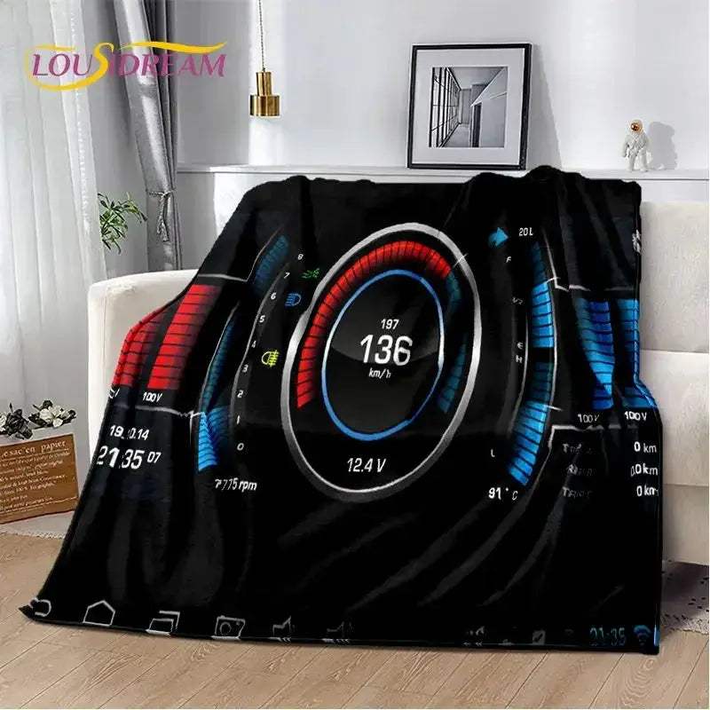 Soft Racing Car Plush Blanket Throw For Living Room - ToylandEU